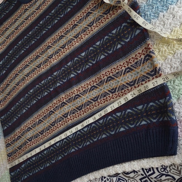 Scandia Woods 2XL Blue Tan Fair Isle Sweater - Picture 10 of 15